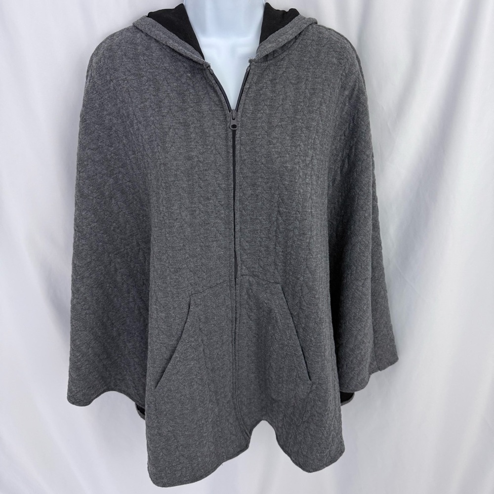 Le Moda Zip Up Sweater Poncho